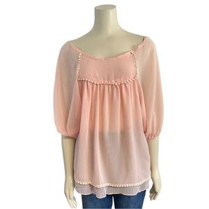 JK2 Pink Boho Flowy Top Womens‎